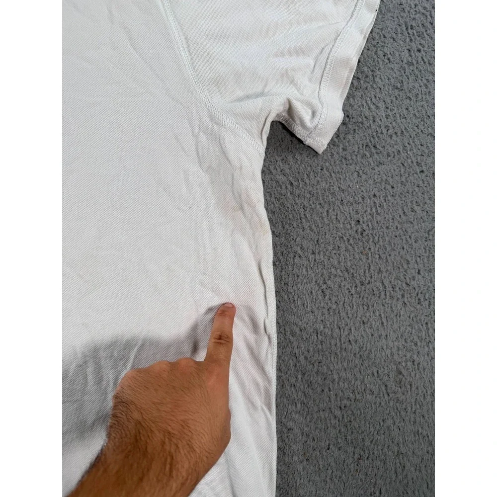Polo Ralph Lauren Polo Shirt Men White 2XL Arms Rec Rugby Cross Wings Custom Fit